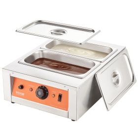 VEVOR Chocolate Tempering Machine, 17.6 Lbs 2 Tanks Chocolate Melting Pot TEMP Control 86~185°F